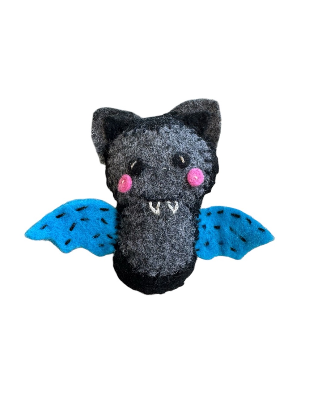 Bat Magnet. Handmade. Felt. 2in x 1.5 in. - Picture 2 of 11